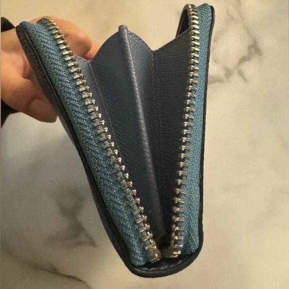 Coach accordion wallet Metallic blue - Picture 12 of 14